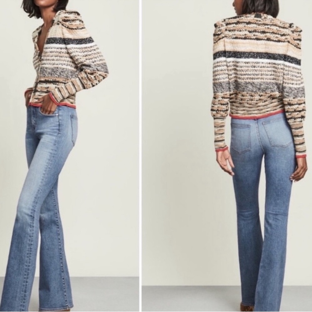 Veronica Beard Cecily Mixed Knit Cardigan - Picture 4 of 10